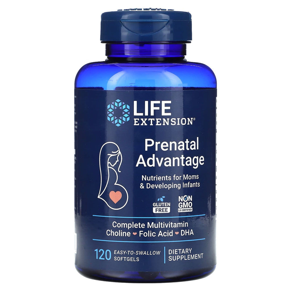 فيتامينات ومعادن متعددة وأوميجا 3 للحوامل الأفضل 120 حبة Life Extension Prenatal Advantage (Best Before 01-10-2025)
