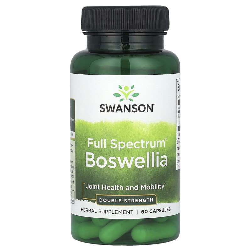 بوسويليا مضاعفة القوة 60 كبسولة Swanson, Full Spectrum® Boswellia, Double Strength (Best Before 01-02-2027)