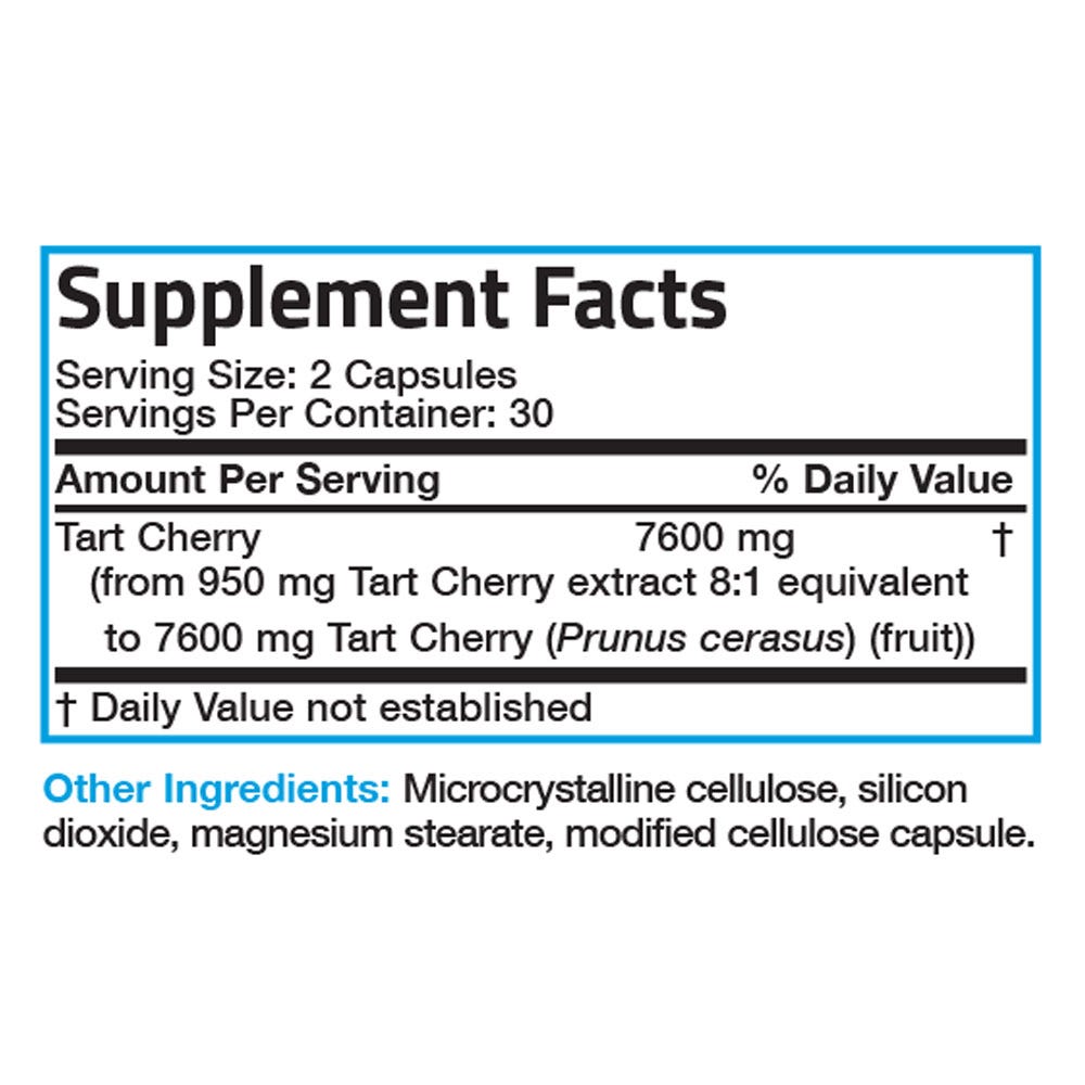 خلاصة الكرز الحامض أقصى قوة تعادل 3800 ملجم 60 كبسولة Bronson Tart Cherry Extract Maximum Strength (Best Before 01-06-2026) خلاصة الكرز الحامض أقصى قوة تعادل 3800 ملجم 60 كبسولة Bronson Tart Cherry Extract Maximum Strength (Best Before 01-06-2026)