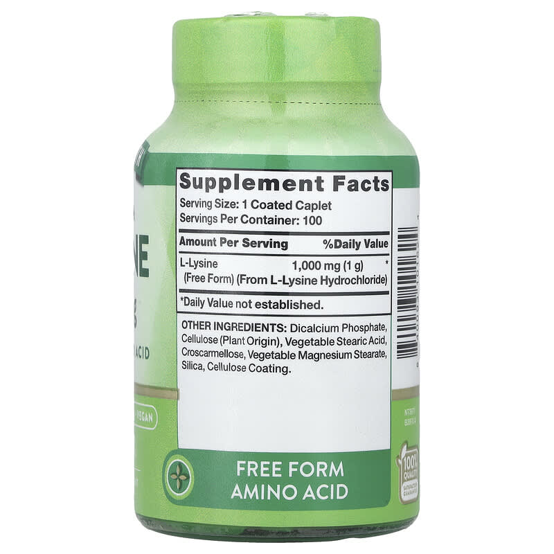 ل ليسين 1000 ملغم 100 قرص Nature's Truth, L-Lysine (Best Before 01-08-2028)
