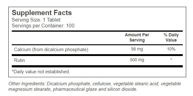 روتين 500 ملجم 100 قرص Vitacost Rutin روتين 500 ملجم 100 قرص Vitacost Rutin