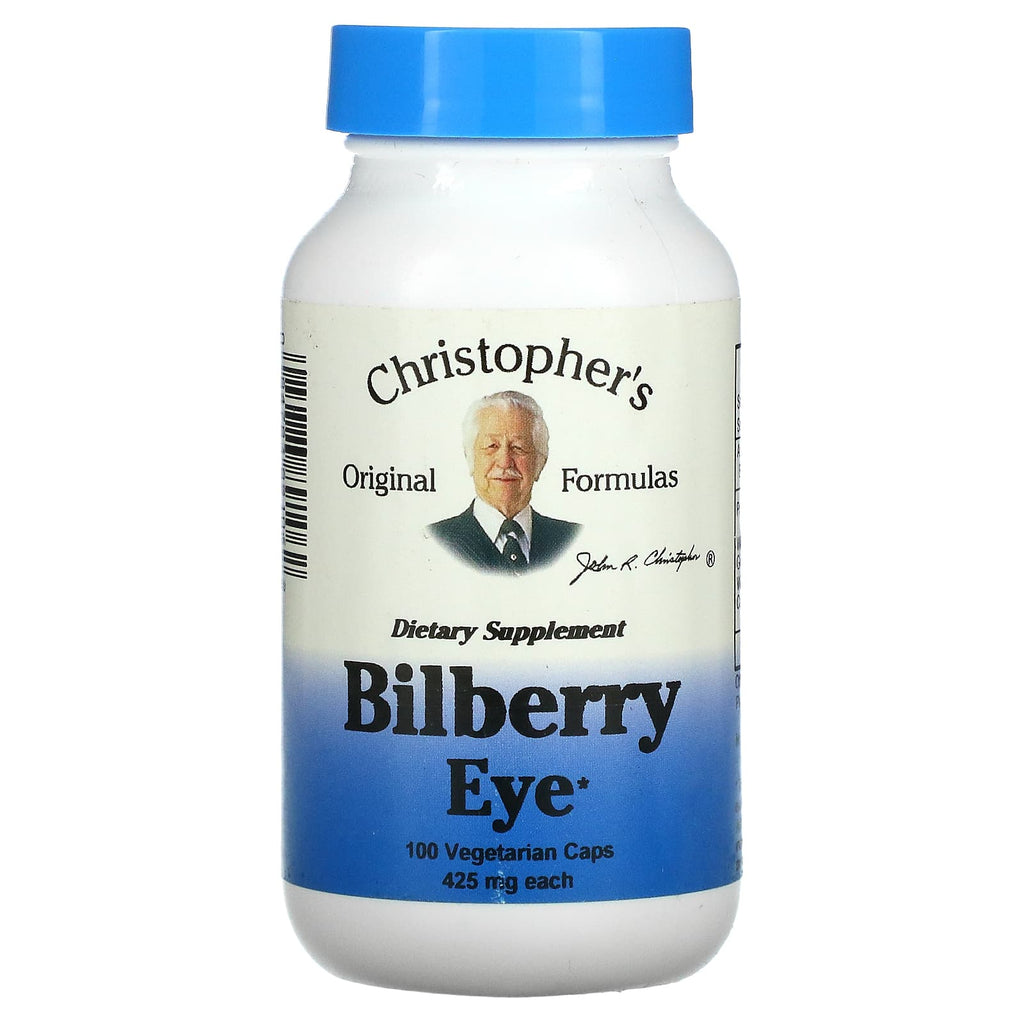 التركيبة الطبيعية العضوية لصحة العينين د جون كريستوفر 425 ملجم 100 كبسولة Christopher's Original Formulas, Bilberry Eye