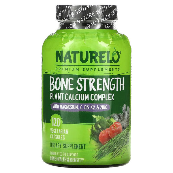 تركيبة قوة العظام الطبيعية كومبلكس 120 كبسولة NATURELO Bone Strength Plant Calcium Complex (Best Before 31-01-2026)