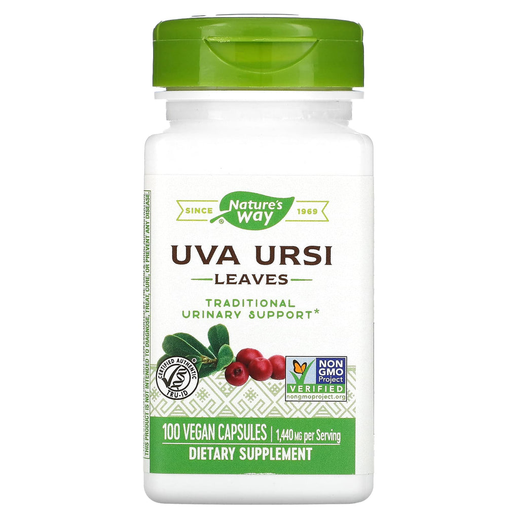 عشبة عنب الدب 370 ملجم 100 كبسولة Nature's Way, Uva Ursi, Leaves (Best Before 28-02-2029)