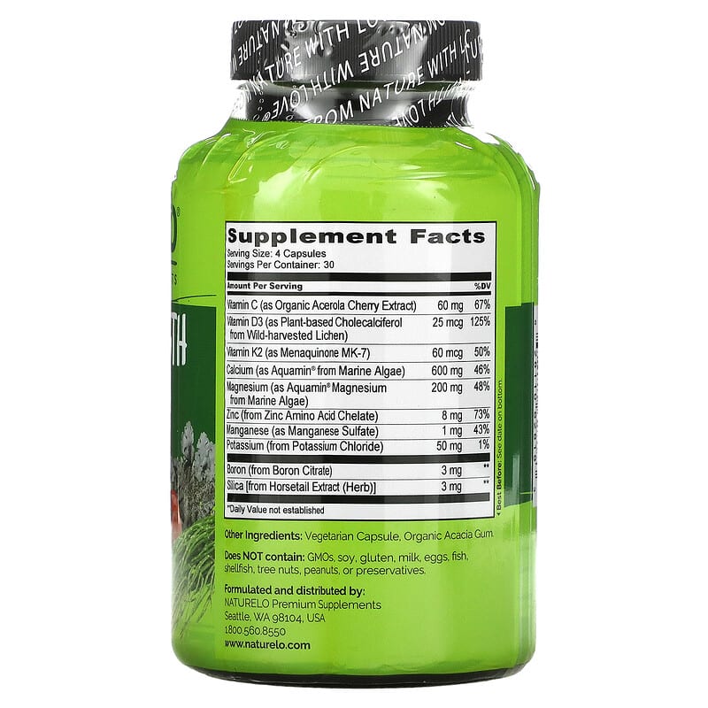 تركيبة قوة العظام الطبيعية كومبلكس 120 كبسولة NATURELO Bone Strength Plant Calcium Complex (Best Before 31-01-2026) تركيبة قوة العظام الطبيعية كومبلكس 120 كبسولة NATURELO Bone Strength Plant Calcium Complex (Best Before 31-01-2026)