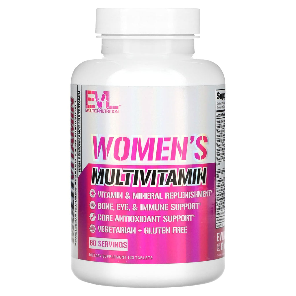 فيتامينات متعددة للمرأة 120 قرص EVLution Nutrition, Women's Multivitamin (Best Before 01-11-2025)