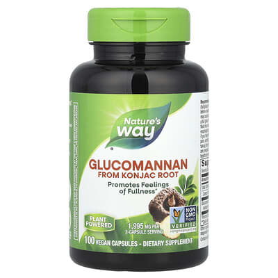 جلوكومانان من جذور الكونجك 665 ملجم 100 كبسولة Nature's Way, Glucomannan from Konjac Root (Best Before 30-10-2029)