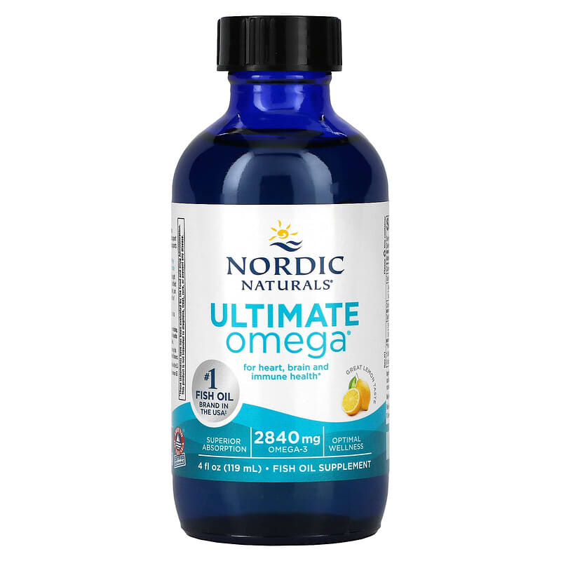 اوميجا 3 فائق التركيز بنكهة الليمون 119 مل Nordic Naturals, Ultimate Omega, Lemon Total Omega-3 2840 EPA 1460 DHA 1010 (Best Before 28-08-2028)