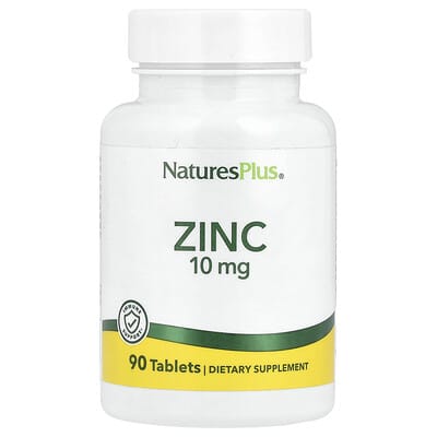 زنك 10 ملجم 90 قرص NaturesPlus, Zinc (Best Before 01-04-2029)