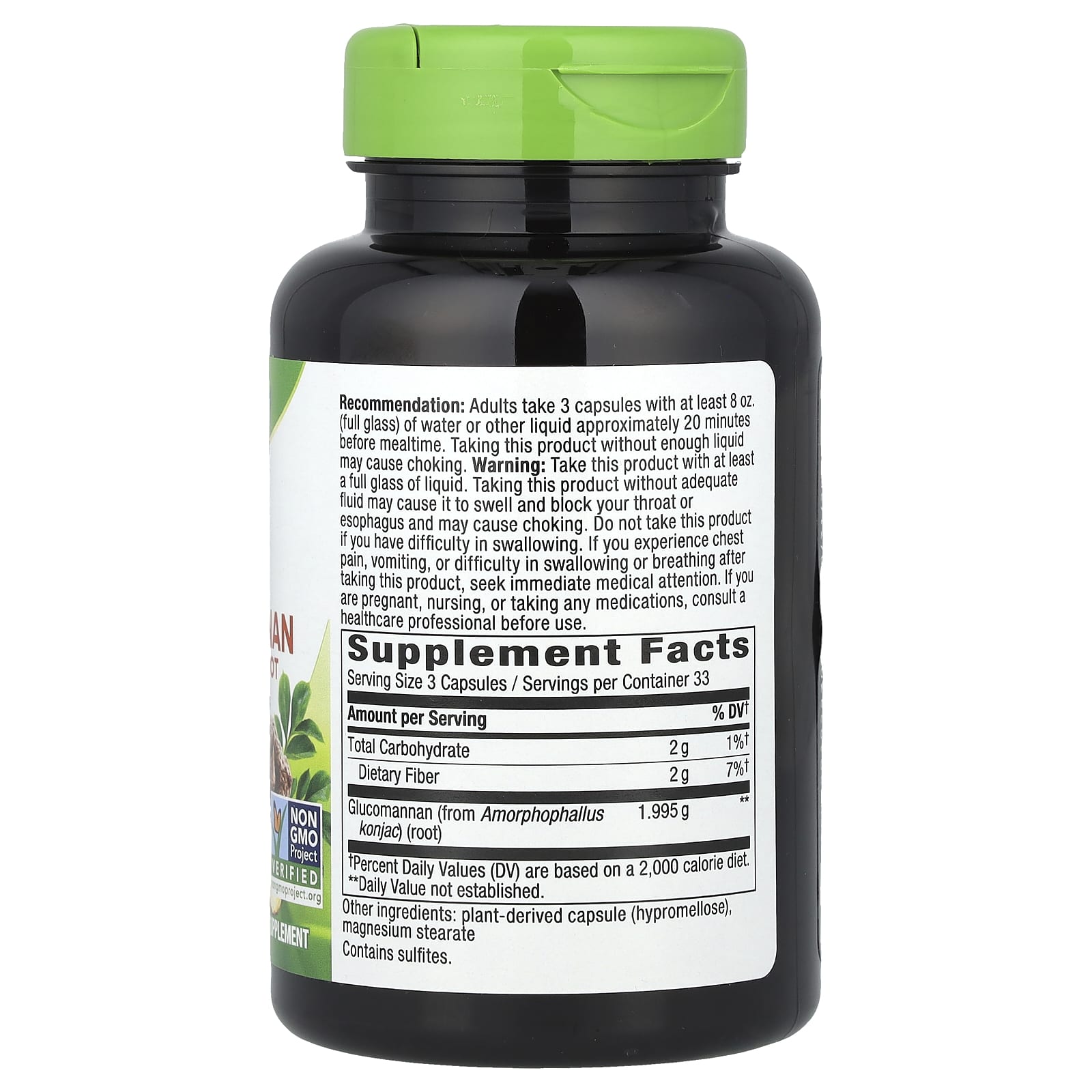 جلوكومانان من جذور الكونجك 665 ملجم 100 كبسولة Nature's Way, Glucomannan from Konjac Root (Best Before 30-10-2029)