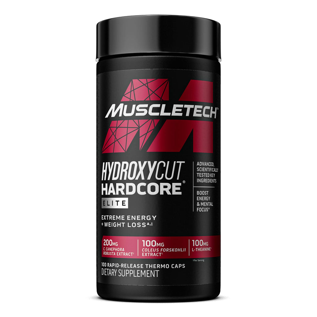 MuscleTech, Hydroxycut Hardcore Elite, 100 Rapid-Release Thermo Caps (Best Before 26-09-2026)