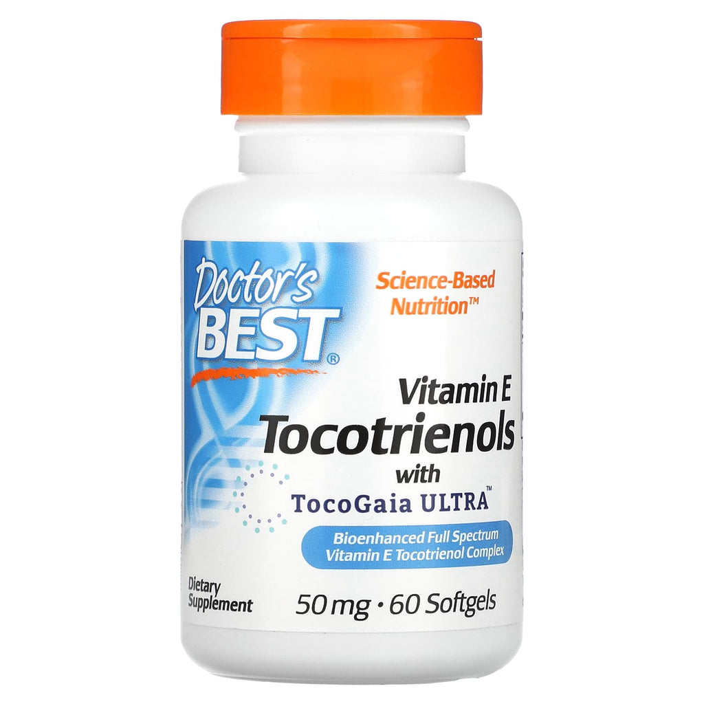 فيتامين إي توكوترينول طبيعي 50 ملجم 60 حبة Doctor's Best Vitamin E Tocotrienols with EVNol SupraBio (Best Before 01-05-2026)