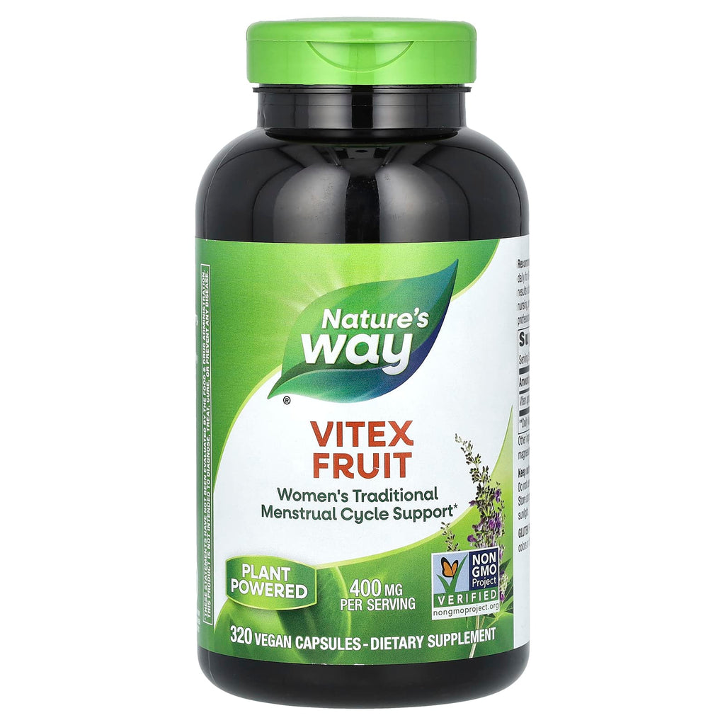 فيتكس - كف مريم 400 ملجم 320 كبسولة Nature's Way Vitex Fruit (Chasteberry Fruit) (Best Before 30-11-2028)