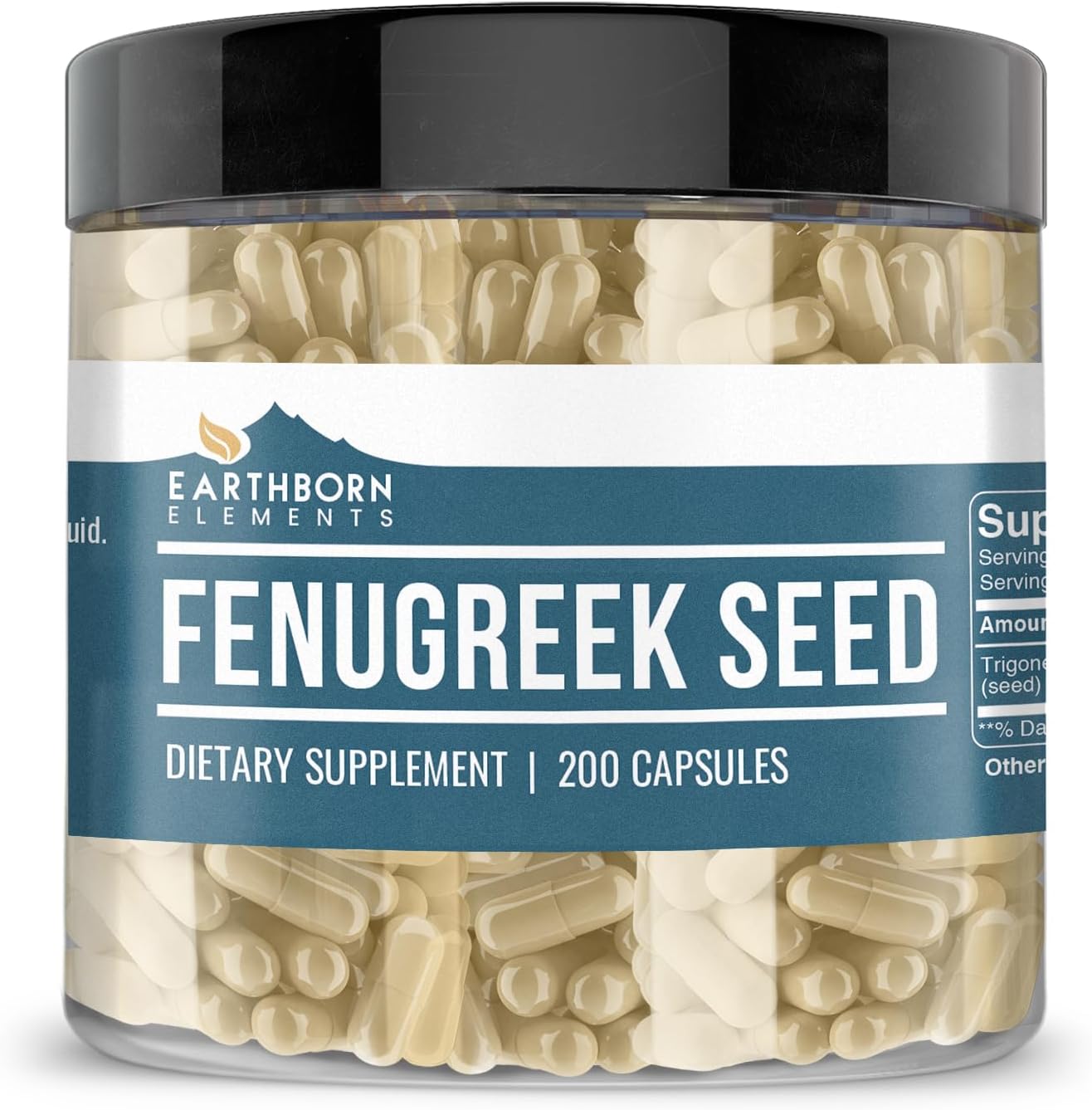 بذور الحلبة 545 ملجم 200 كبسولة Earthborn Elements Fenugreek Seed (Best Before 01-10-2027)