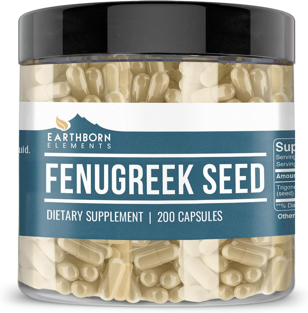 بذور الحلبة 545 ملجم 200 كبسولة Earthborn Elements Fenugreek Seed (Best Before 01-10-2027)
