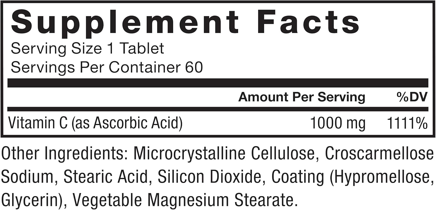 فيتامين سي 1000 ملجم 60 قرص  Force Factor, Vitamin C (Best Before 01-02-2027)