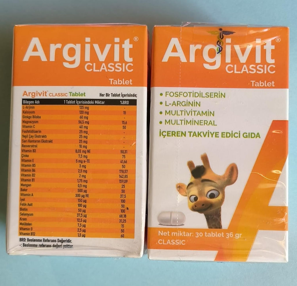 (منتج تركي) Argivit Classic 30 tablet (Best Before 01-12-2026) (منتج تركي) Argivit Classic 30 tablet (Best Before 01-12-2026)