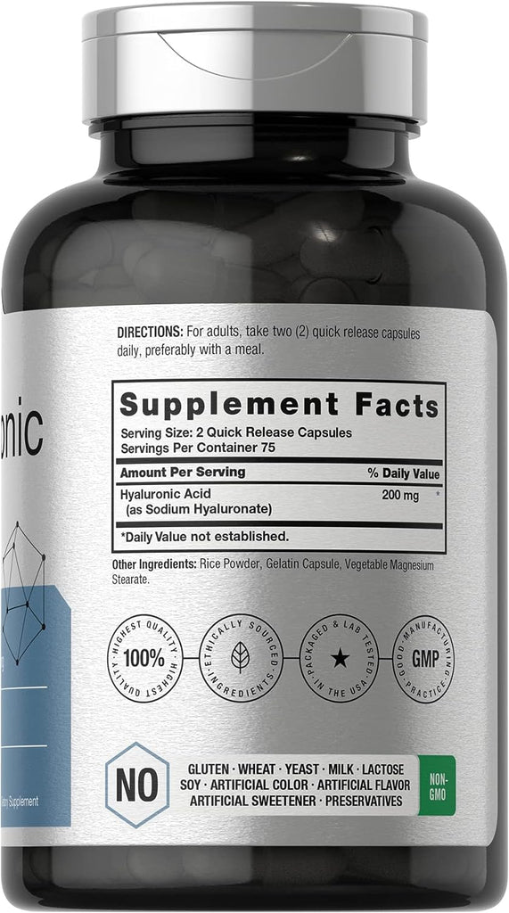 حمض الهيالورونيك 100 ملجم 150 كبسولة Horbäach Hyaluronic Acid Non-GMO (Best Before 01-03-2026) حمض الهيالورونيك 100 ملجم 150 كبسولة Horbäach Hyaluronic Acid Non-GMO (Best Before 01-03-2026)