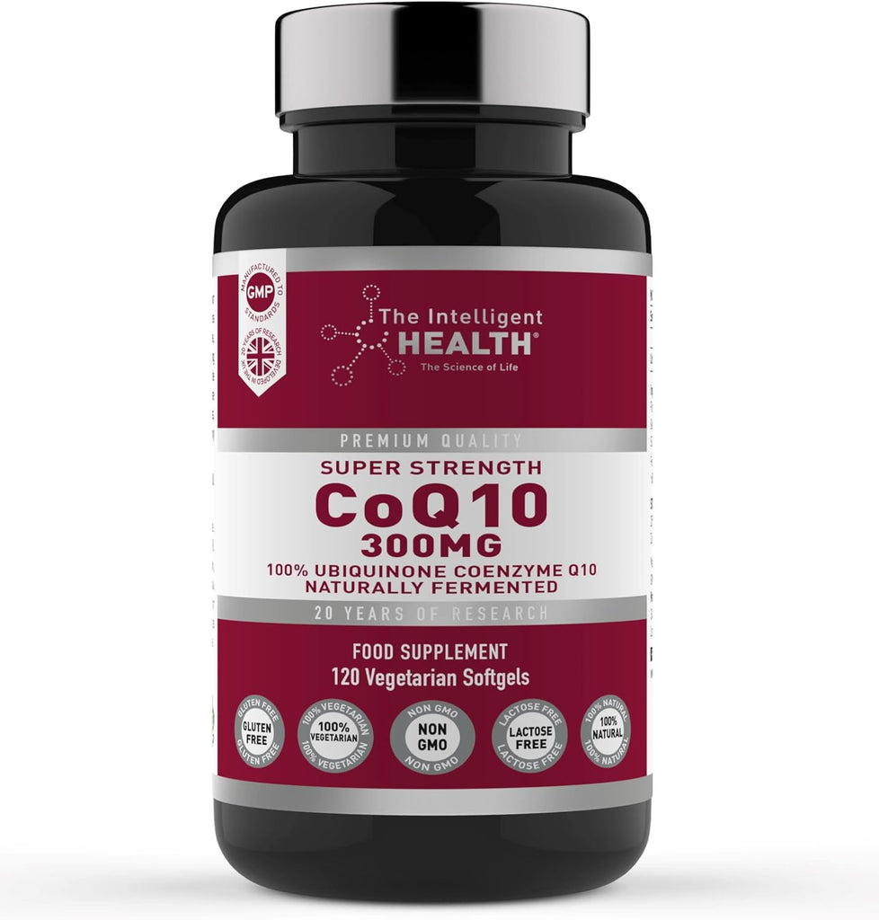 الأنزيم المساعد كيو 10 عالي الامتصاص الجرعة القصوى 300 ملجم 120 حبة The Intelligent Health CoQ10 Ubiquinone High Absorption Q10 Coenzyme (Best Before 01-12-2026)