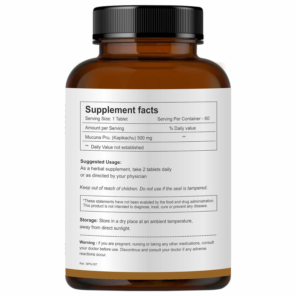 موكونا دوبا 500 ملجم 60 قرص Herb Essential Mucuna Pruriens Kapikachu (Best Before 01-09-2026) موكونا دوبا 500 ملجم 60 قرص Herb Essential Mucuna Pruriens Kapikachu (Best Before 01-09-2026)