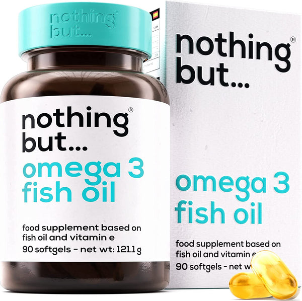 أوميجا 3 نرويجي زيت السمك 1000 ملجم درجة دوائية 90 حبة Nutrition Nothing BUT Omega 3 Norwegian Fish Oil  EPA 400 & DHA 300 (Best Before 10-09-2024)