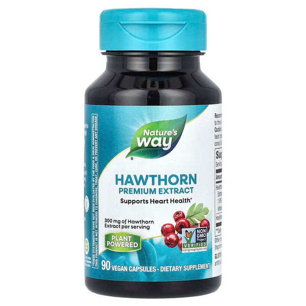 خلاصة توت الزعرور 465 ملجم 90 كبسولة Nature's Way, Hawthorn, Premium Extract (Best Before 31-03-2027)