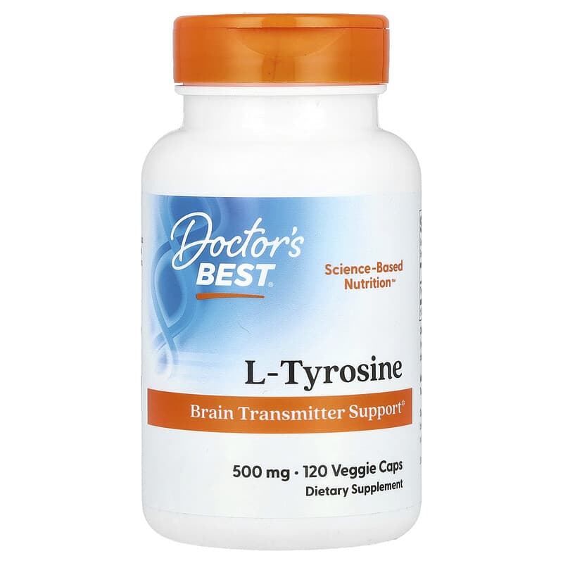 ل-تيروسين، 500 ملجم، 120 كبسولة Doctor's Best, L-Tyrosine (Best Before 01-10-2027)