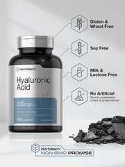 حمض الهيالورونيك 100 ملجم 150 كبسولة Horbäach Hyaluronic Acid Non-GMO (Best Before 01-03-2026)