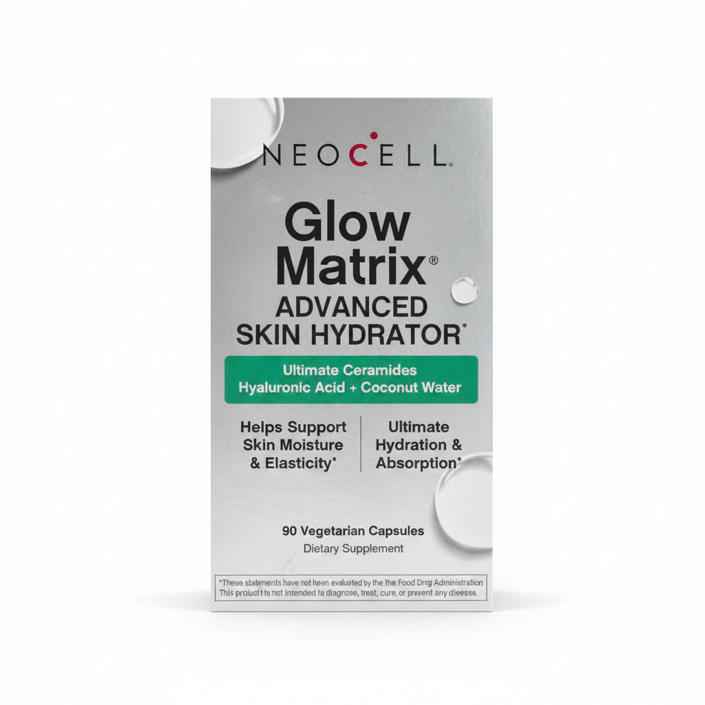 تركيبة الترطيب المتقدمة للبشرة وامتلاء الوجه 15 عنصر 90 كبسولة NeoCell, Glow Matrix™ (Best Before 01-01-2028)