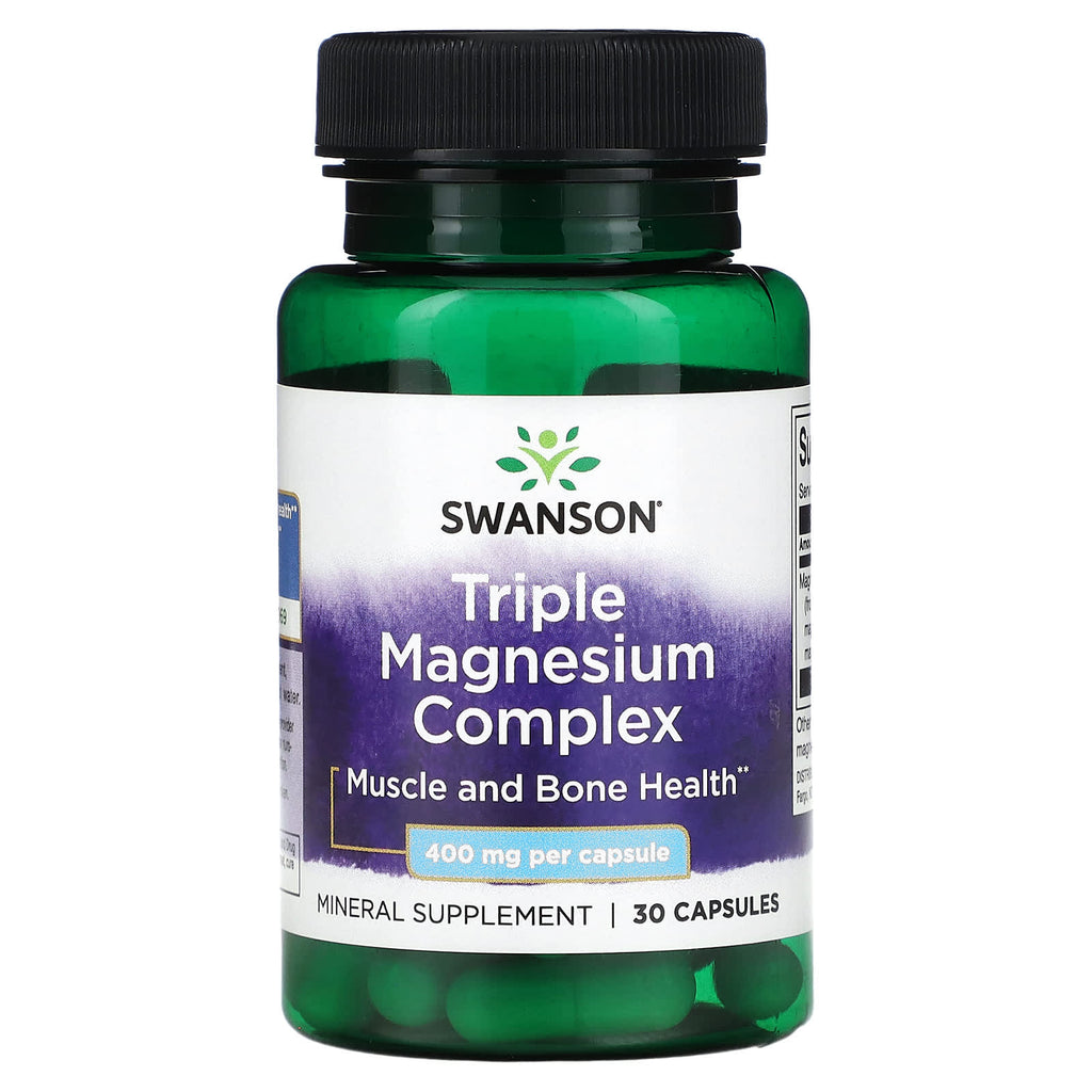 مغنيسيوم اوكسايد 400 ملجم 30 كبسولة SWANSON Triple Magnesium Oxide