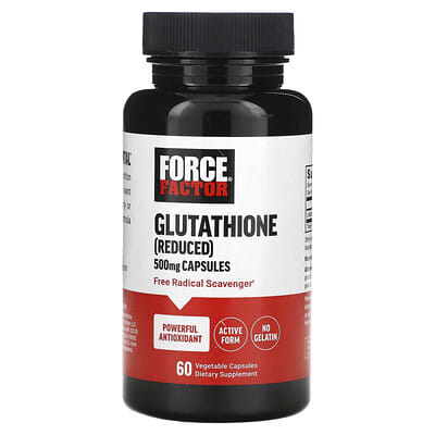 ل جلوتاثيون (ريديوسد) 500 ملجم 60 كبسولة Force Factor, Glutathione (Reduced) (Best Before 01-02-2028)