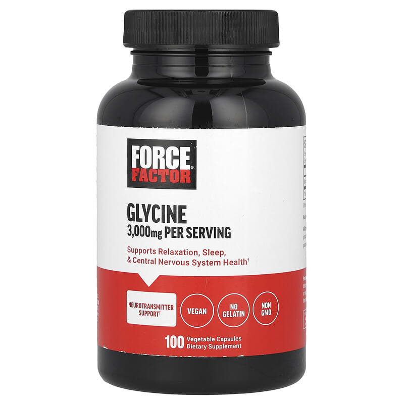 جلايسين 1000 ملجم 100 كبسولة Force Factor Glycine (Best Before 01-11-2028) جلايسين 1000 ملجم 100 كبسولة Force Factor Glycine (Best Before 01-11-2028)