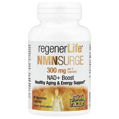 إن إم إن 150 ملجم 60 كبسولة  Natural Factors, RegenerLife®, NMN Surge (Best Before 01-01-2029)
