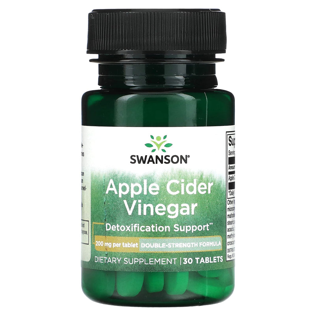 خل التفاح 200 ملجم 30 قرص SWANSON Apple Cider Vinegar (Best Before 01-06-2028) خل التفاح 200 ملجم 30 قرص SWANSON Apple Cider Vinegar (Best Before 01-06-2028)