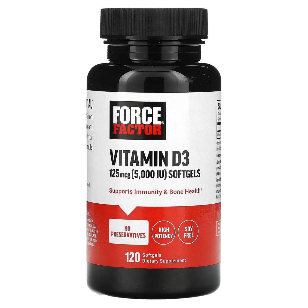 فيتامين د3 5,000 وحدة 120 حبة  Force Factor, Vitamin D3 (Best Before 01-08-2026)
