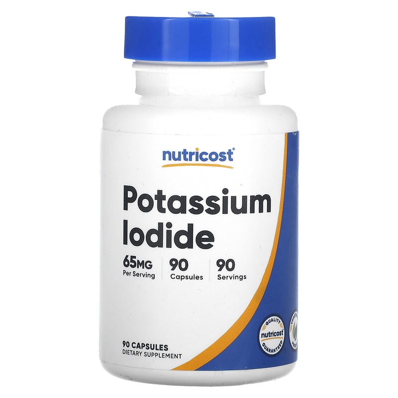 يوديد البوتاسيوم 65 ملجم 90 كبسولة Nutricost Potassium iodide (Best Before 01-12-2027)