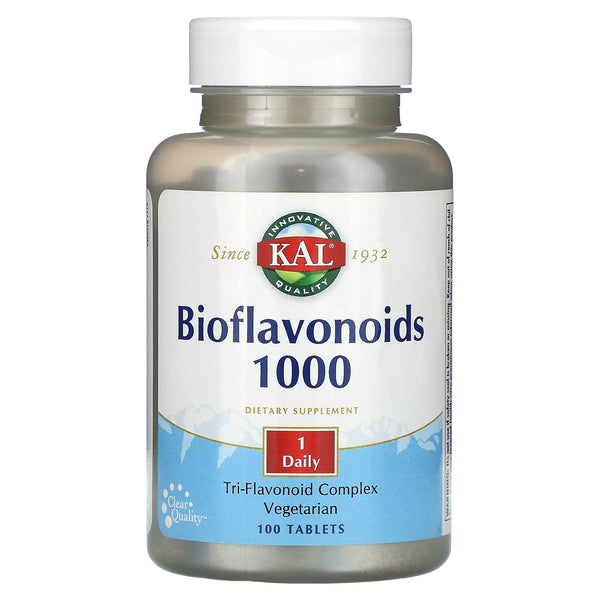 بيوفلافونويد طبيعي من الحمضيات 1000 ملجم 100 قرص KAL, Bioflavonoids (Best Before 01-04-2027)