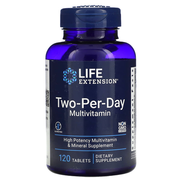 فيتامينات متعددة قرصين يوميا الأفضل 120 قرص Life Extension, Two-Per-Day Multivitamin (Best Before 01-08-2025)