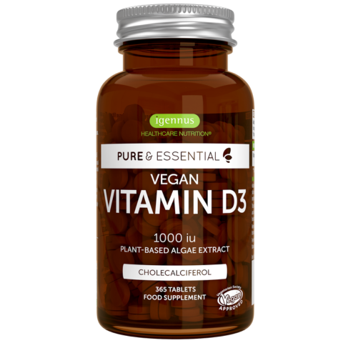 فيتامين د3 نباتي 1000 وحدة 365 قرص Igennus Vegan Vitamin D3 (Best Before 01-10-2026)
