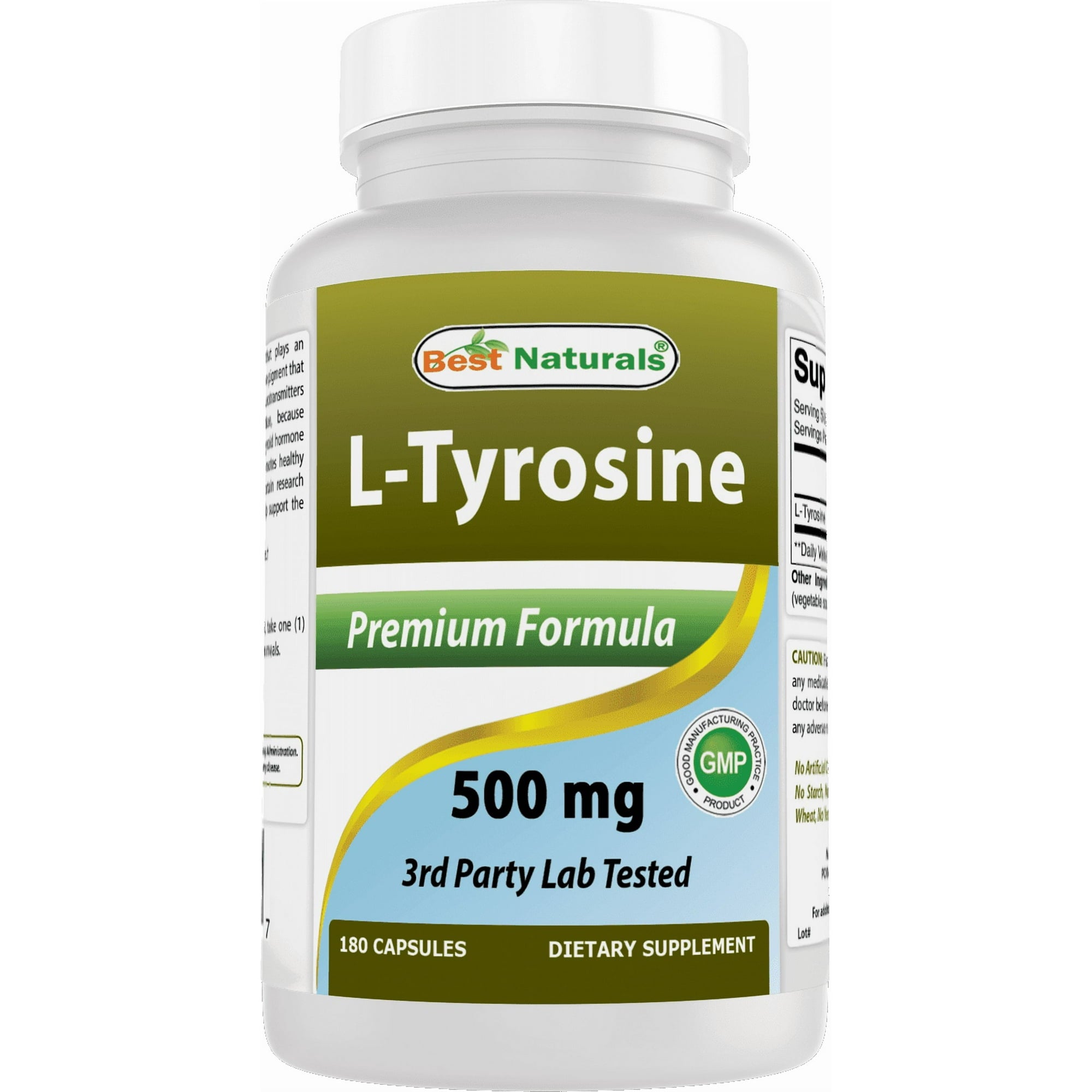 ل تيروسين 500 ملجم 180 كبسولة Best Naturals L-Tyrosine (Best Before 01-02-2027)