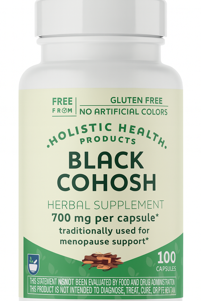 خلاصة كوهوش أسود تعادل 700 ملجم 100 كبسولة HOLISTIC HEALTH Black Cohosh (Best Before 01-04-2027)