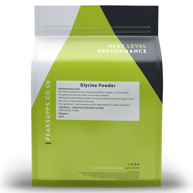 جلايسين بودرة 500 غرام Peak supps Glycine Powder (Best Before 01-06-2026) جلايسين بودرة 500 غرام Peak supps Glycine Powder (Best Before 01-06-2026)