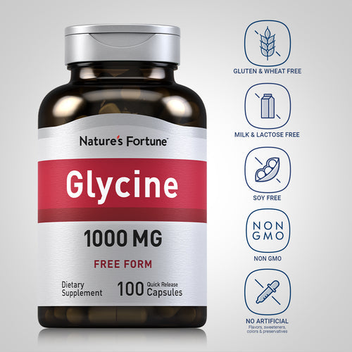 جلايسين 1000 ملجم 100 كبسولة Nature’s Fortune Glycine