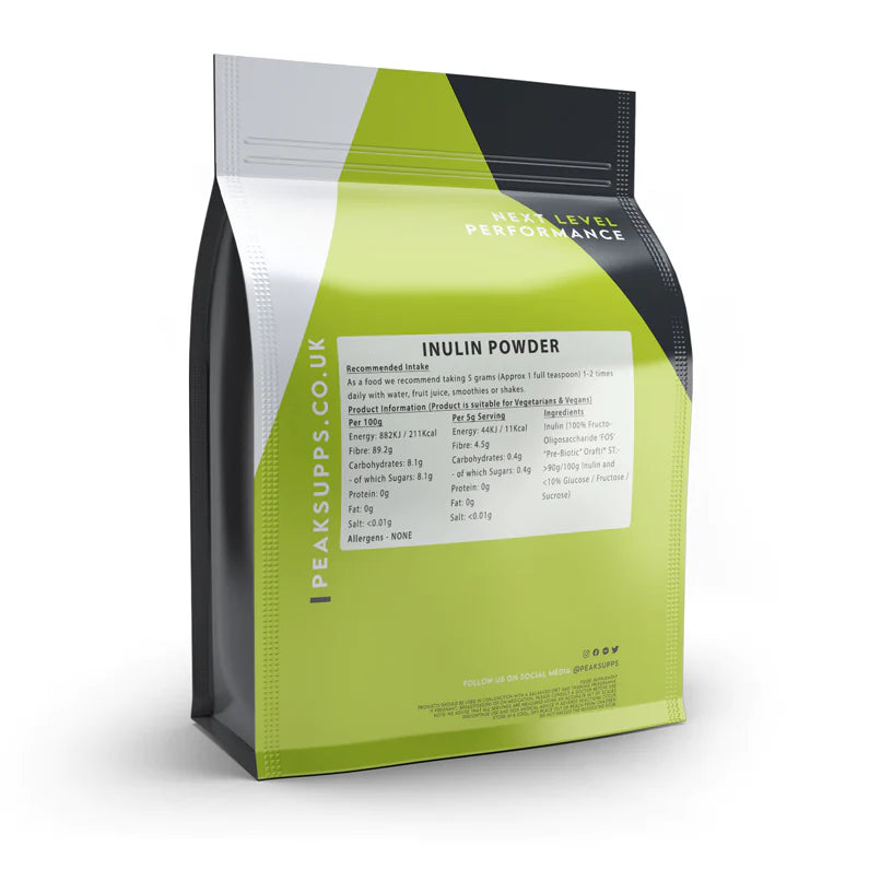بريبيوتك انولين (غذاء البكتيريا النافعة) 250 جرام Peaksupps Prebiotics Inulin Powder (FOS) - Prebiotic Fibre (Best Before 26-11-2026) بريبيوتك انولين (غذاء البكتيريا النافعة) 250 جرام Peaksupps Prebiotics Inulin Powder (FOS) - Prebiotic Fibre (Best Before 26-11-2026)