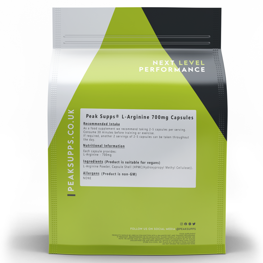 ل-ارجينين 700 ملجم 360 كبسولة  Peak supps L-Arginine (Best Before 31-07-2027)