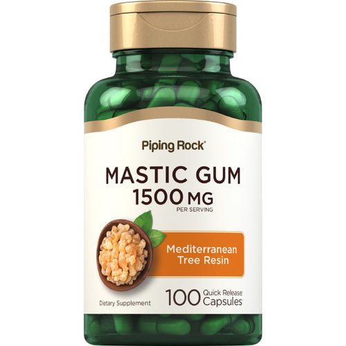 مستكة 500 ملجم 100 كبسولة PipingRock Mastic Gum (Best Before 01-10-2027)