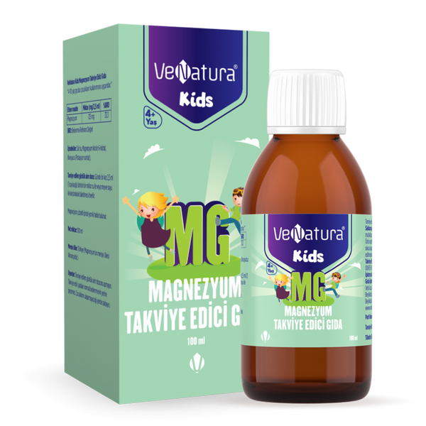 مغنيسيوم سائل للاطفال 125 ملجم 100 مل (منتج تركي) VeNatura Kids Magnesium (Best Before 01-01-2026)