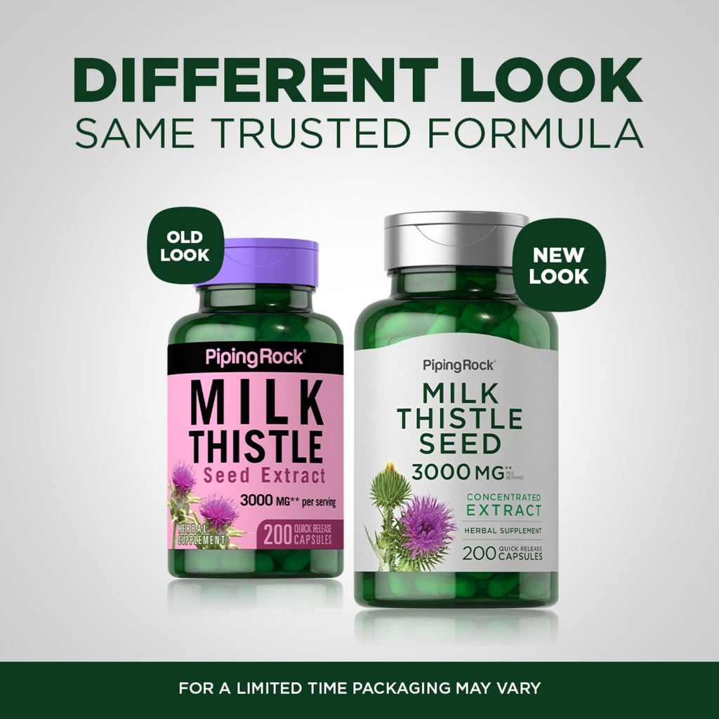 خلاصة حليب الشوك تعادل 1000 ملغم 200 كبسولة PipingRock Milk Thistle Seed Extract Non-GMO (Best Before 01-04-2027) خلاصة حليب الشوك تعادل 1000 ملغم 200 كبسولة PipingRock Milk Thistle Seed Extract Non-GMO (Best Before 01-04-2027)