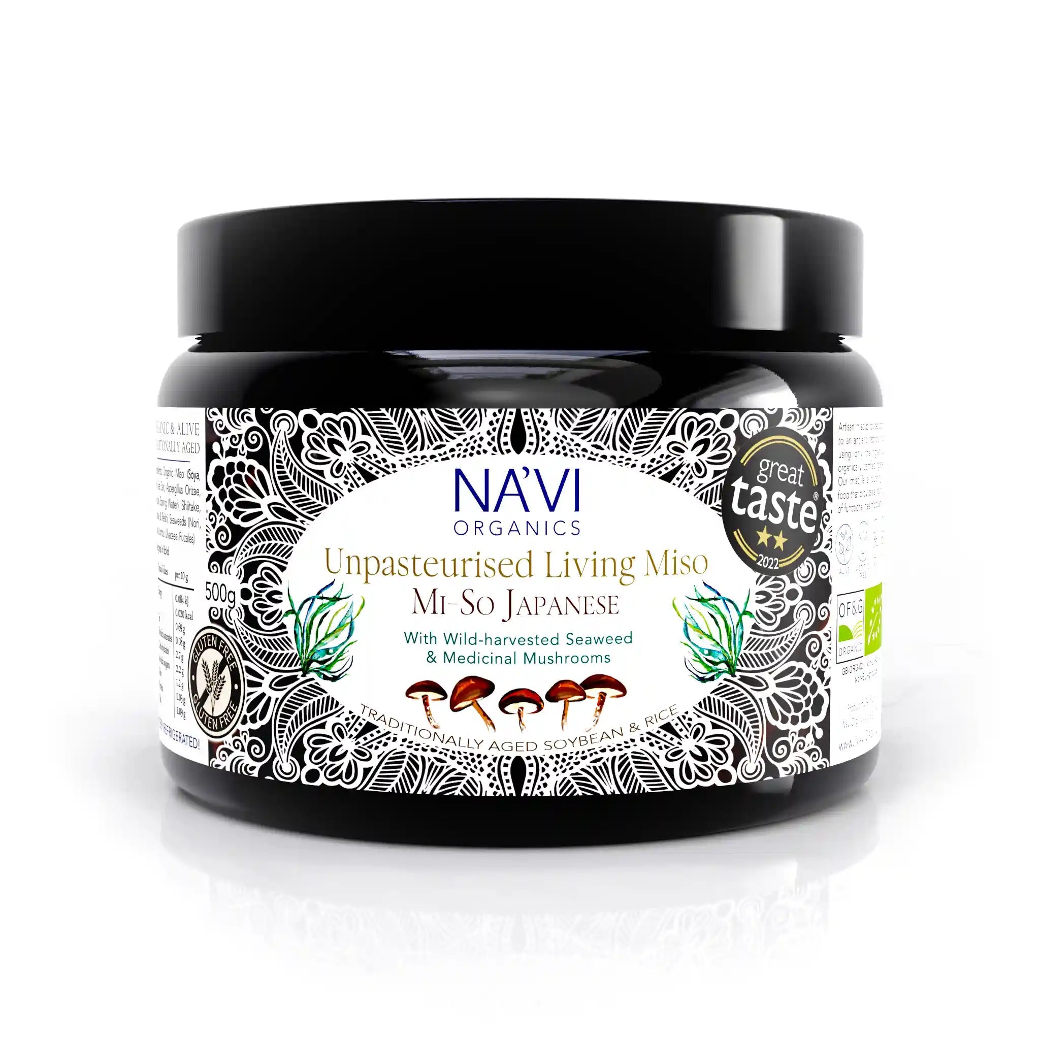 ميسو عضوي على الطريقة اليابانية غير مبستر 500 غرام NA'VI Organic Unpasteurised Living Miso Japanese Style (Best Before 01-11-2026)