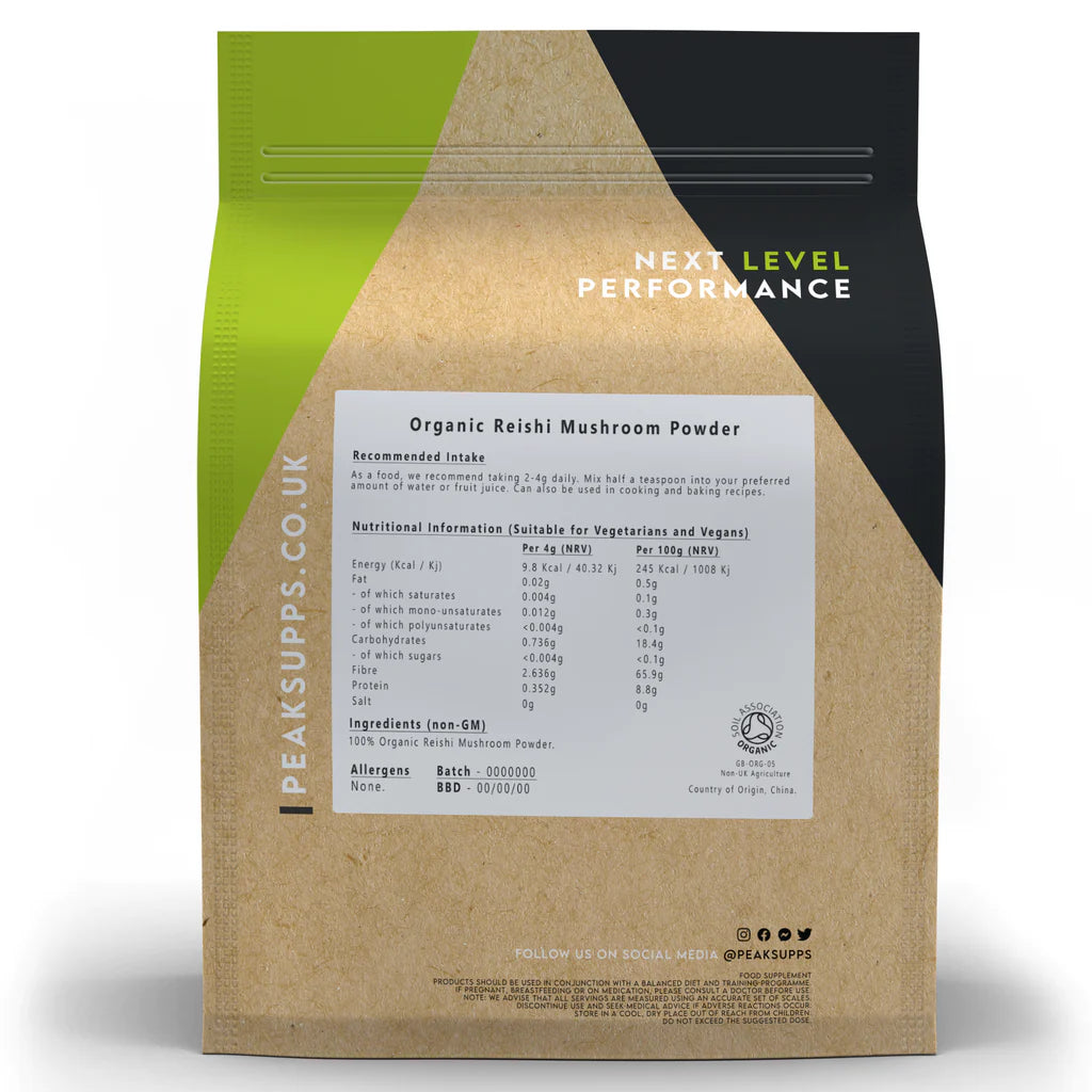 فطر ريشي عضوي (الجانوديرما) بودرة 250 جرام Peak supps Organic Reishi Mushroom (Ganoderma) Powder (Best Before 22-08-2026) فطر ريشي عضوي (الجانوديرما) بودرة 250 جرام Peak supps Organic Reishi Mushroom (Ganoderma) Powder (Best Before 22-08-2026)